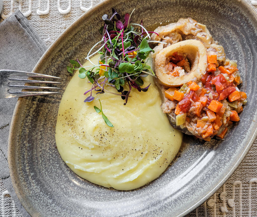 Osso bucco de veau à la milanaise (1 portion)